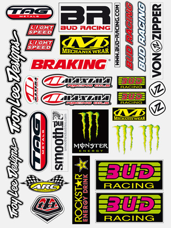 Plaquette stickers divers - Bud  (prédécoupés)