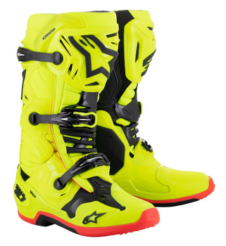 Bottes Alpinestars Tech 10.2 Yellow Fluo Black Red Fluo 11 (45.5)