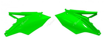 Plaques latérales Mecplast Kawasaki KXF 250 13/16 fluo green-paire