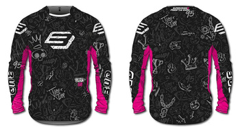 Bluza MX koszulka  BUD Air Contest Black/Magenta M