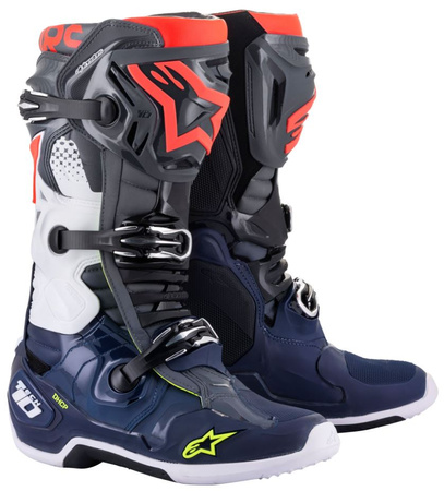 Bottes Alpinestars Tech 10.2 Dark Gray Dark Blue Red Fluo 10 (44.5)