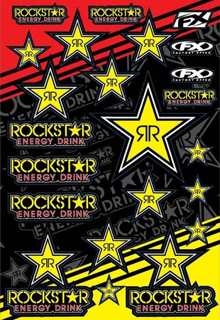 Planche stickers Factory Effex ROCKSTAR Gold Reflective