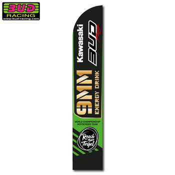 Oriflamme Team Bud Racing 21 9MM 5.10m avec mat (sans pied)