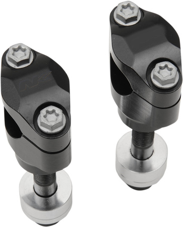 Pontets BUD pour Kierownica 22.2mm/vis Ø10mm black (pair)