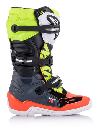 Bottes Enfant Alpinestars Tech 7S Dark Grey Red Flo Yellow Flo 2(34) 