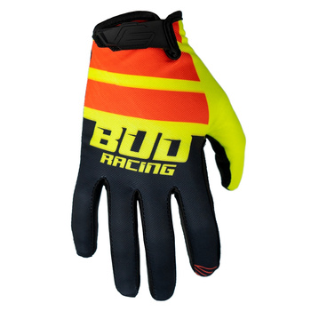 Rękawiczki MX rękawice cross BUD SX Lite Lazer Yellow Red Black