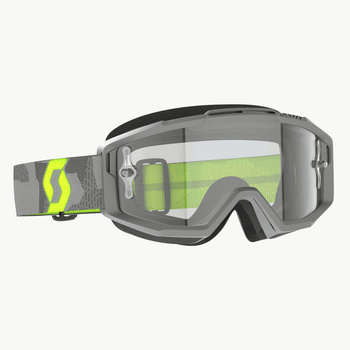 Gogle Scott Split OTG Light Grey Neon Yellow / Clear Works