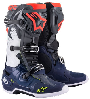 Bottes Alpinestars Tech 10.2 Dark Gray Dark Blue Red Fluo 10 (44.5)