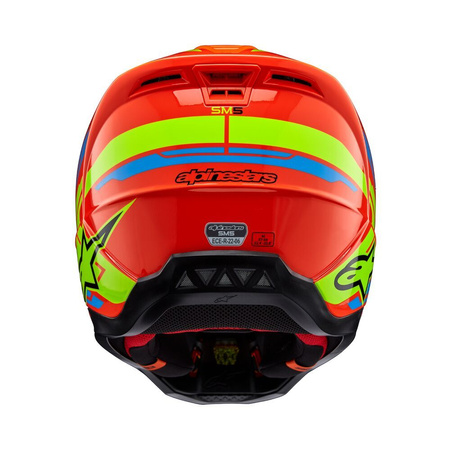 Kask Alpinestars S-M5 Action 2 Orange Fluo Cyan Yellow Fluo Glos 