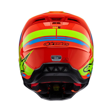 Kask Alpinestars S-M5 Action 2 Orange Fluo Cyan Yellow Fluo Glos 