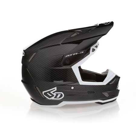 6D ATR-3 Helmet Solid Gloss Black White
