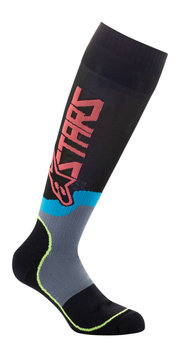 Chaussettes Alpinestars MX Plus-2 Black/ Yellow Fluo/ Coral S