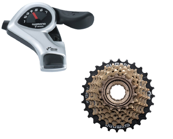 Manette de vitesses+cassette  vélo Beach cruiser Bud racing