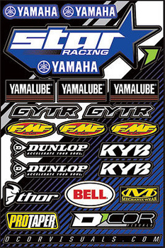 Planche stickers D'cor Team Star Racing Yamaha