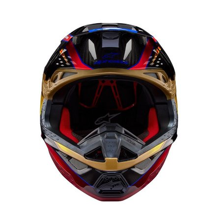 Casque Alpinestars S-M10 Era Gold Yellow Rio Red Glossy S