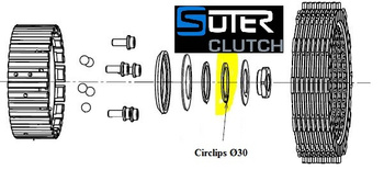 Circlip SUTERCLUTCH Ø30mm