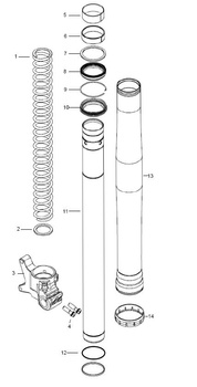 Bague de fourche Ohlins TE 48