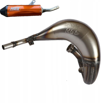 BUD HGS WYDECH DYFUZOR KTM SX 250 23-24 tłumik pomarańczowy z karbonem