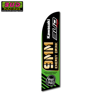 Oriflamme  Team Bud Racing 21 9MM 1.80m (avec mat et platine)