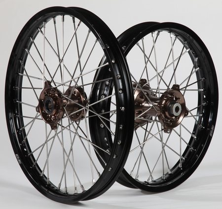 Roues avant + arrière BUD 50 KTM 14->+HVA 17->blue/Black 12-14'