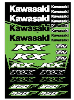 Zestaw naklejek stickers Factory Effex Kawasaki KX