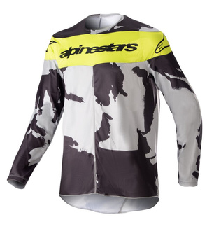 Maillot Enfant Alpi Racer Tactical Cast Gray Camo Yellow Fluo M