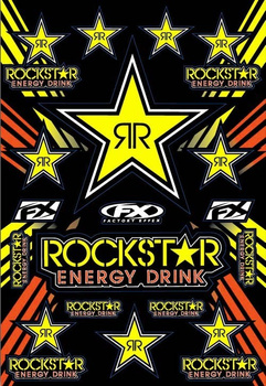 Planche stickers Factory Effex ROCKSTAR Yellow