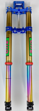 Fourche cplt "Factory" Bud 43mm 85 KTM 21->  w/ Triple clamps Or
