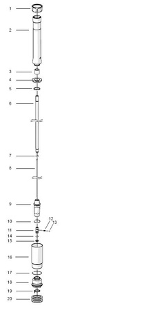 Tige de détente fourche Ohlins 85 SX 04/17 8/455.5