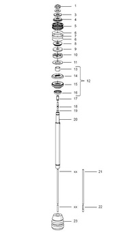 Pion de tige de réglage amortisseur Ohlins