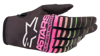 Gants Alpinestars Radar Black Green Neon Pink Fluo XXL