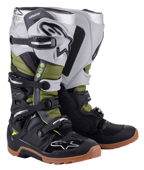 Bottes Alpinestars Tech 7 Enduro Black/Silver/Military Green 8 (42)