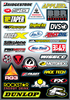 Zestaw naklejek stickers Factory Effex Sponsor Kit D
