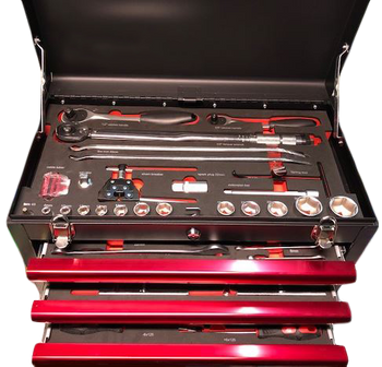 Caisse à outils MX Toolbox complete spéciale moto 65 éléments