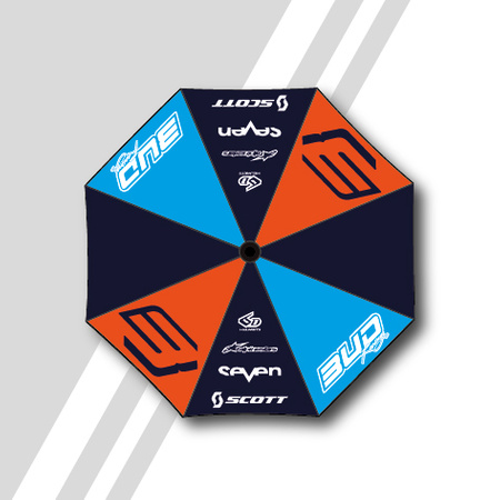 Parapluie BUD racing "RACE" Navy/Orange/sky Blue