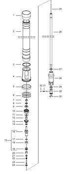 Tube cylind. cartouche de fourche Ohlins+segment d'arrêt 85 SX 04/17