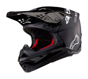 Casque Alpinestars S-M10 Flood Black Dark Gray Matt & Glossy XS