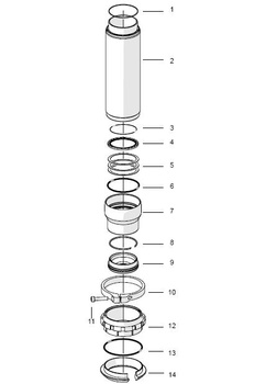 Circlip corps amortisseur Ohlins SB 46