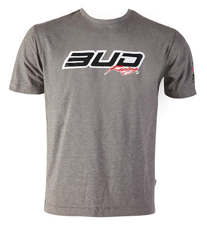 Tee shirt Bud racing Logo Heather Grey S -Big logo