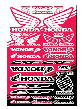 Planche stickers Factory Effex Honda CRF