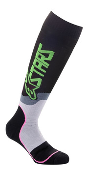 Chaussettes Alpinestars MX Plus-2 Black/Green Neon/Pink Fluo L