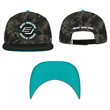 Casquette Bud Racing Patch Camo Aqua-Taille unique