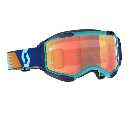 Gogle Scott Fury Royal Blue Orange/ Orange Chrome Works
