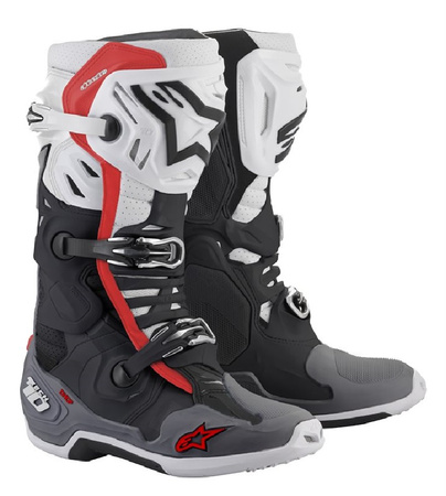 Bottes Alpinestars Tech 10 Supervented Black White Gray Red 7 (40.5)