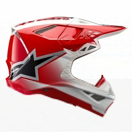 Casque Alpinestars S-M10 Unite Red White Glossy M