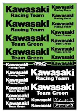 Planche stickers Factory Effex Kawasaki Racing