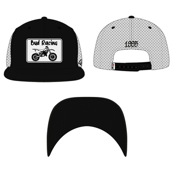 Casquette enfant Bud Racing KX 95 Black White -Taille unique