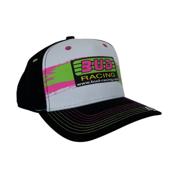 Casquette Bud Racing Logo Retro Black White-Taille unique
