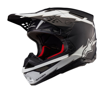 Casque Alpinestars S-M10 Ampress Black White Matt XS