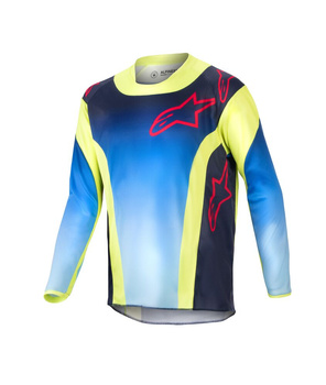 Maillot Enfant Alpinestars Racer Hoen Yellow Fluo Blue Night Navy S